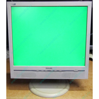 Б/У монитор 17" Philips 170B с колонками и USB-хабом в Тюмени, белый (Тюмень)