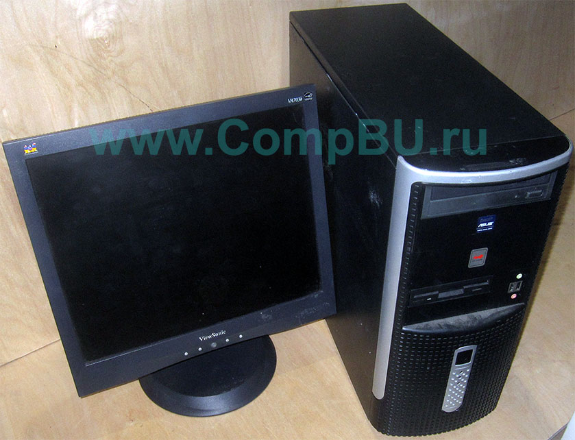 Комплект: одноядерный компьютер Intel Pentium-4 с 1Гб памяти и 17 дюймовый ЖК монитор (Тюмень)